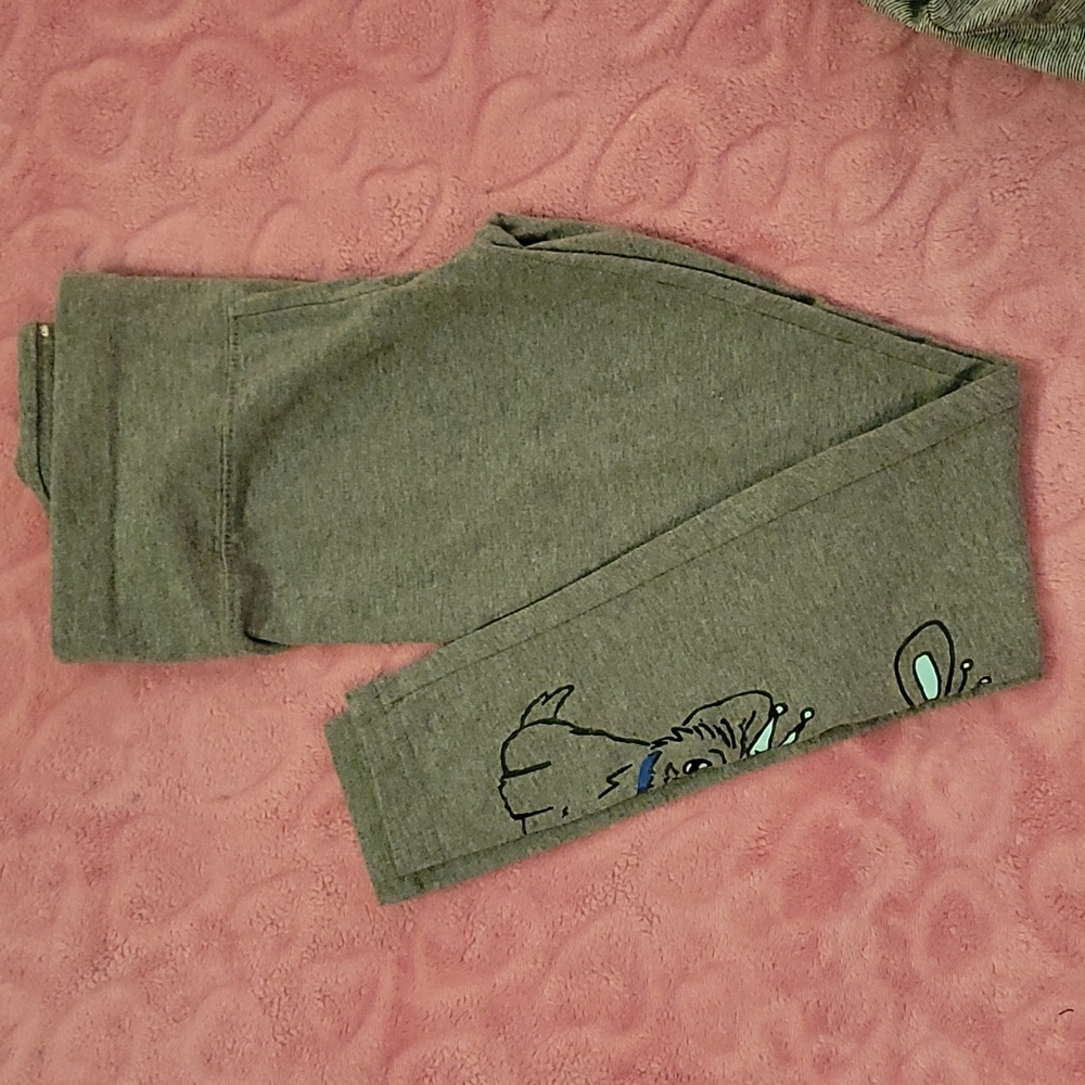 Justice gray graphic leggings